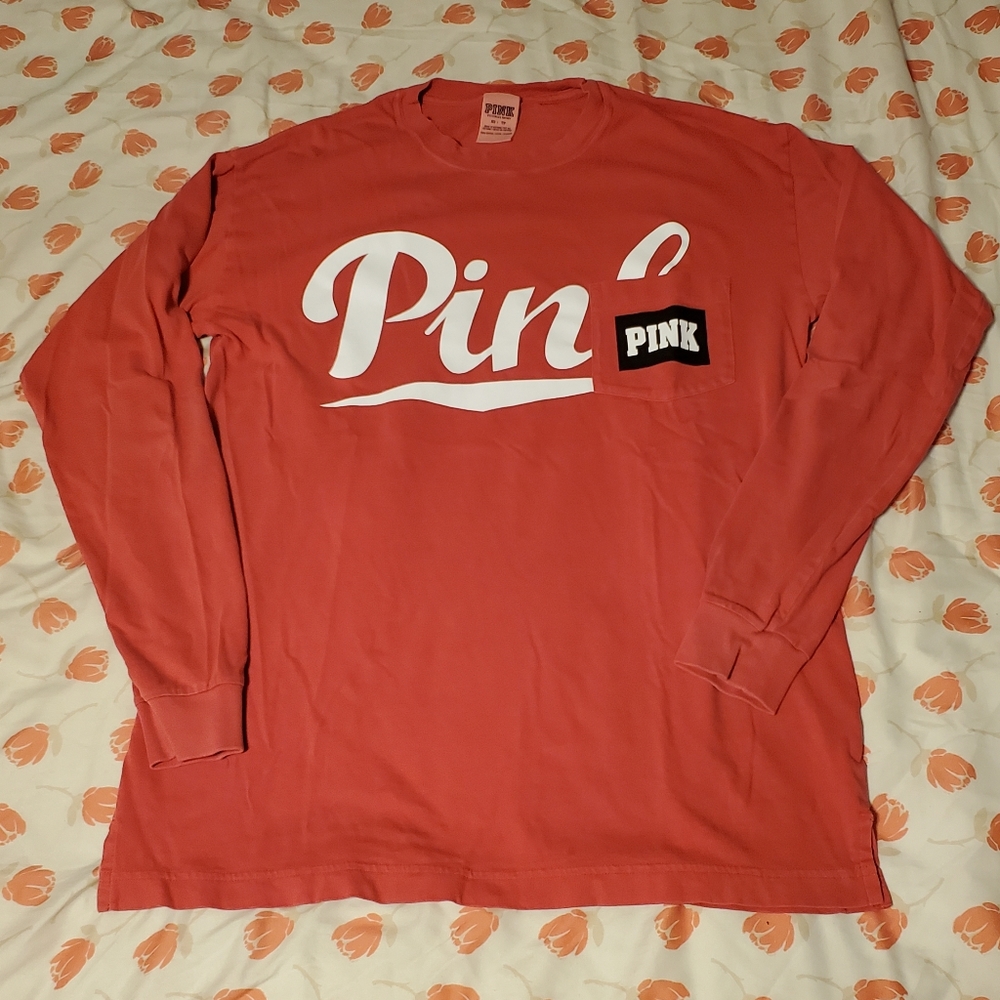 PINK Oversized Long Sleeve Tee